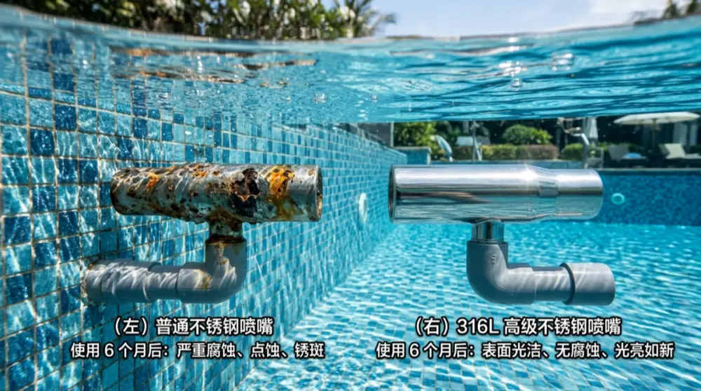 316L喷头与普通喷头耐腐蚀性能对比