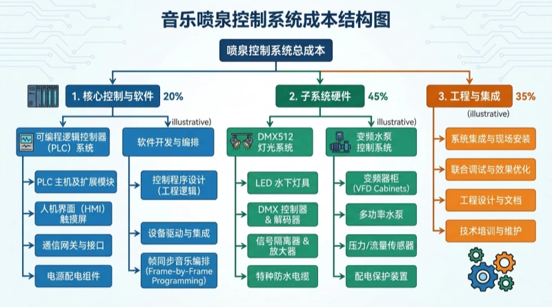 喷泉控制系统成本结构图
