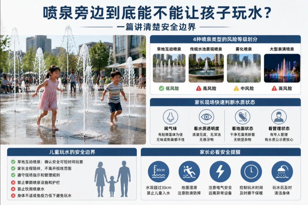 旱地喷泉水循环与规范消毒系统示意图